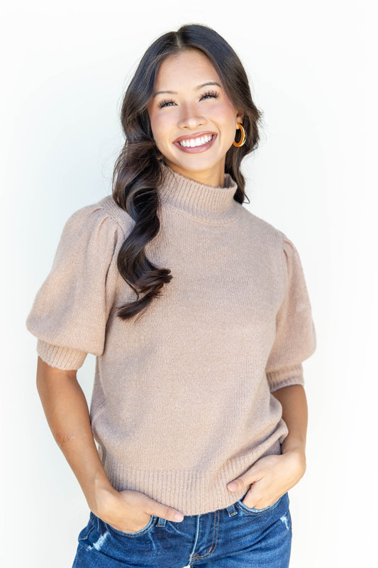 Always Lovely Puff Sleeve Sweater