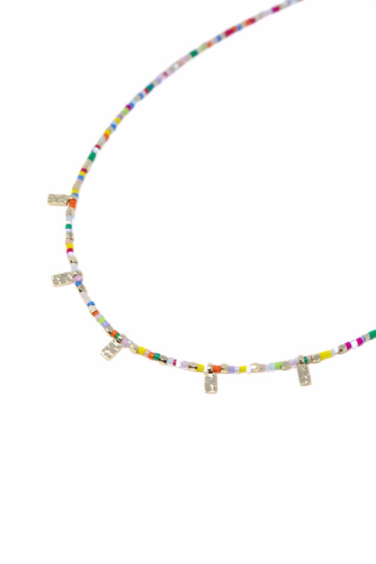 Sweet Charms Multi-Color Beaded Choker Necklace