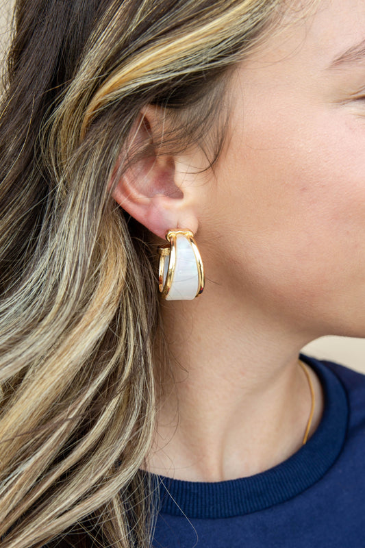 Pop of Color Hoop Earrings