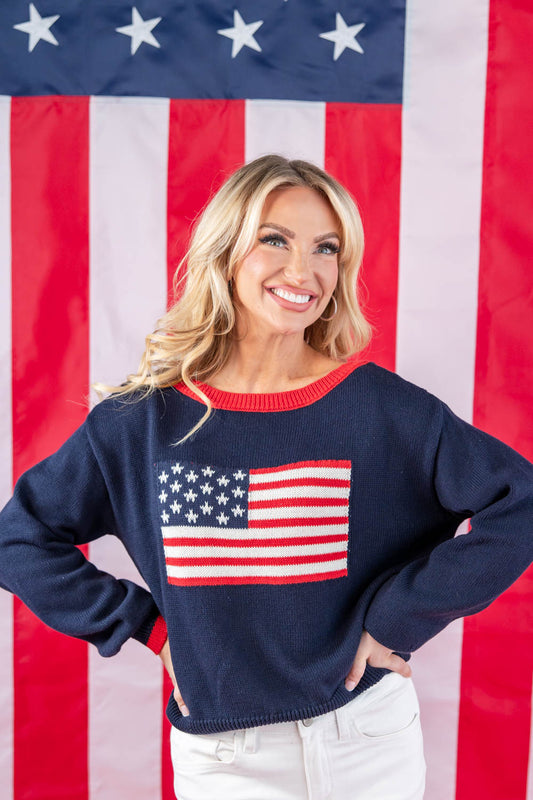 Red, White & True Sweater