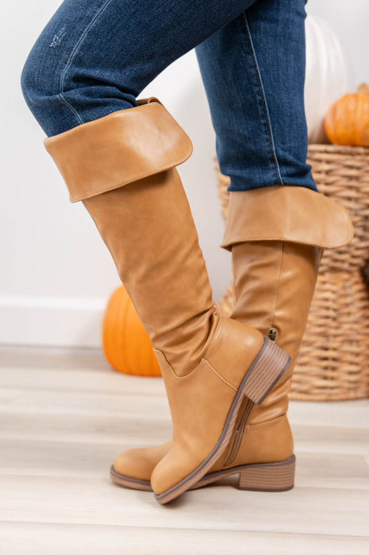 Happy Trails Foldover Square Toe Riding Boots