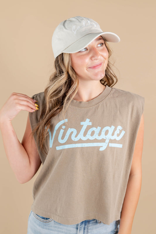 Vintage Graphic Boxy Sleeveless Tee