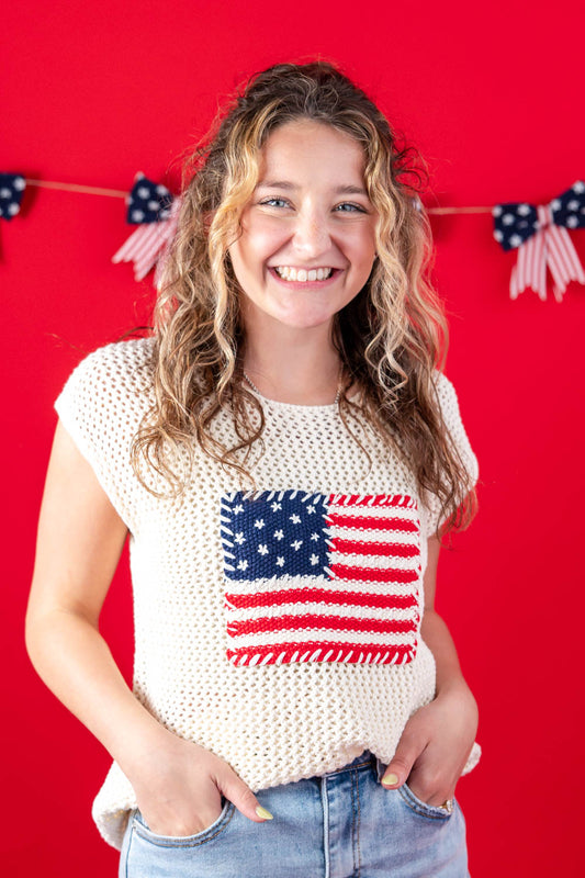 AmeriKnit Cutie Cap Sleeve Top