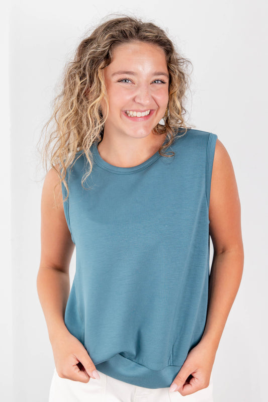 Chill Days Plush Relaxed Fit Sleeveless Top