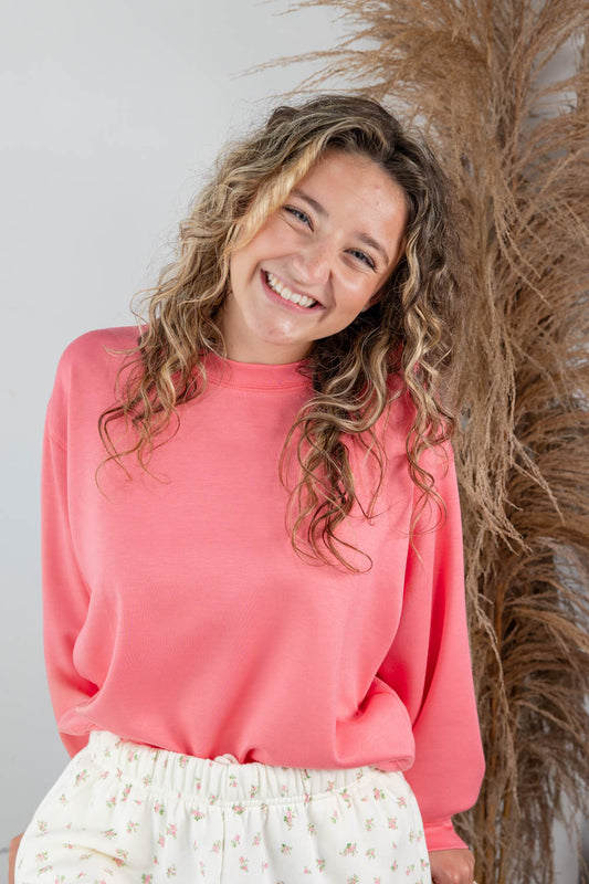 Comfy Snuggles Relaxed Fit Crew Neck Sweatshirt