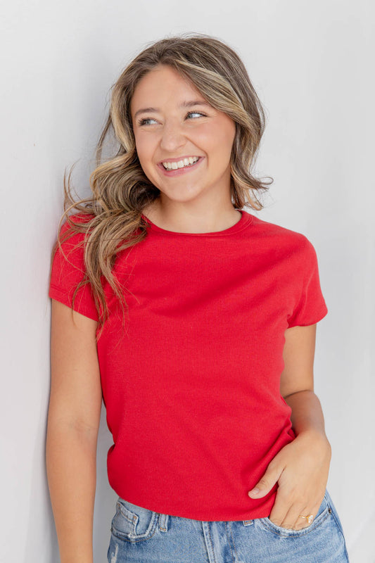 Weekend Daydreams Cotton Blend Crew Neck Tee