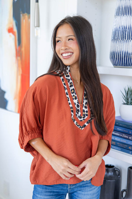 Signature Spots Short Sleeve Dolman Top