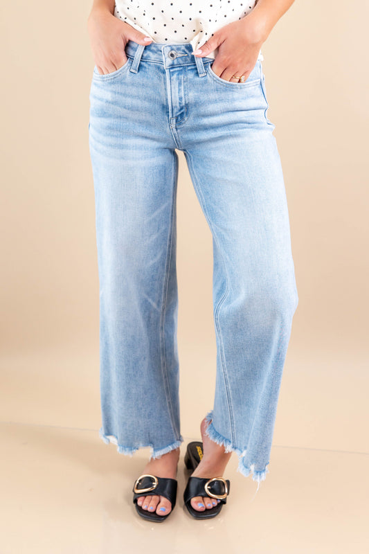 Smooth Operator Wide Leg Crop Jeans