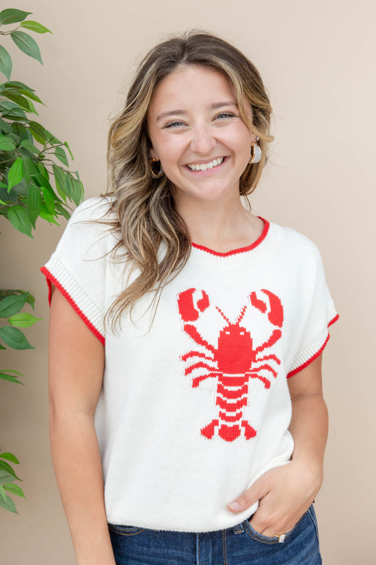 What’s Crackin’ Short Sleeve Lobster Sweater