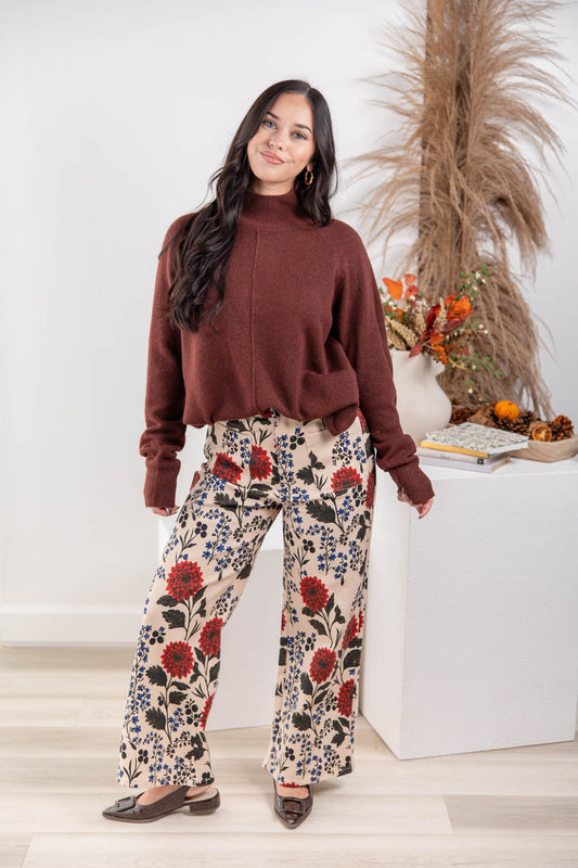 Sweet Stems Floral Wide Leg Jeans