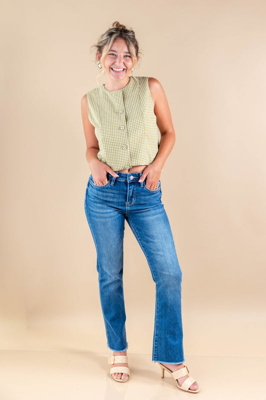 Leading Lady Medium Wash Comfort Stretch Kick Flare Jeans