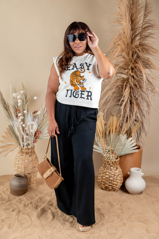 Easy Tiger Sleeveless Boxy Graphic Tee