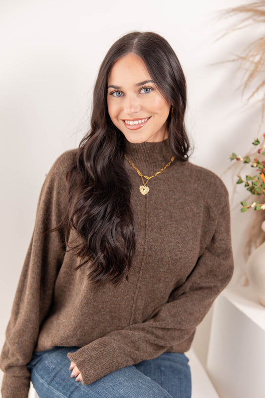Weekend Crush Oversized Mock Neck Sweater