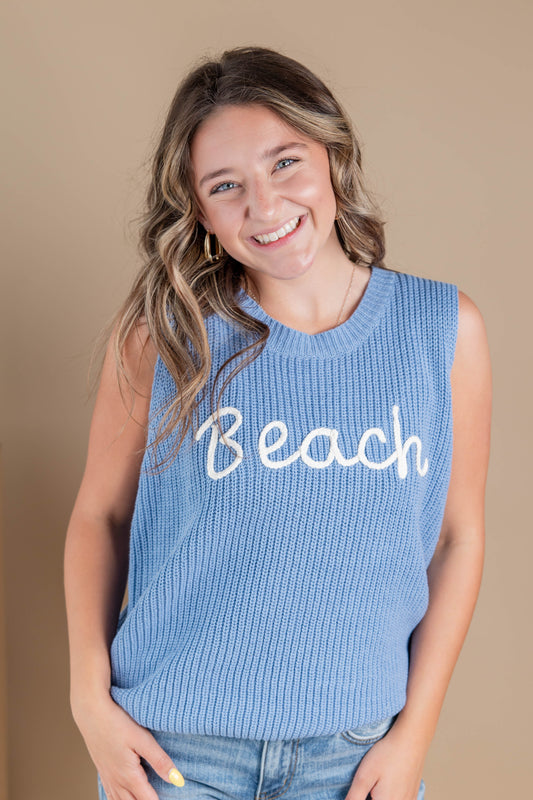 Beach Day Escape Sleeveless Top