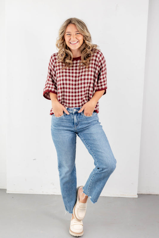Tough Choice Mid Rise Slim Straight Leg Jeans