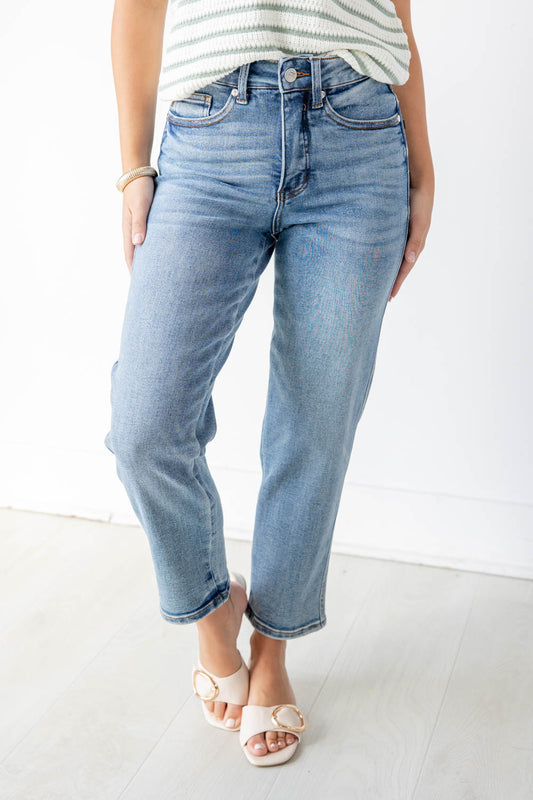 Take Notice REG/PETITE Tummy Control Straight Leg Jeans
