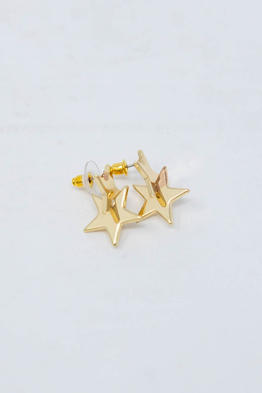 Falling Stars Layered Gold Earrings