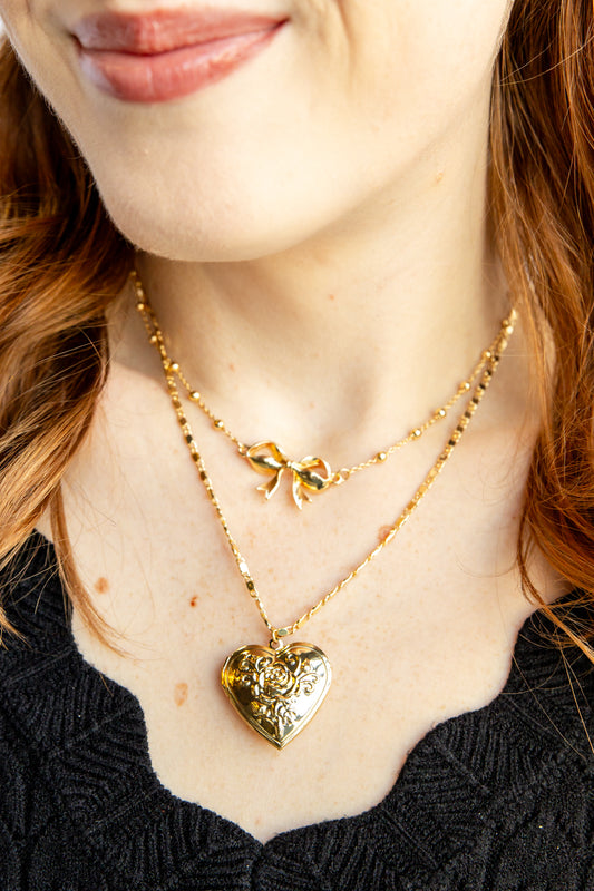 Locked In Love Layered Locket Necklace