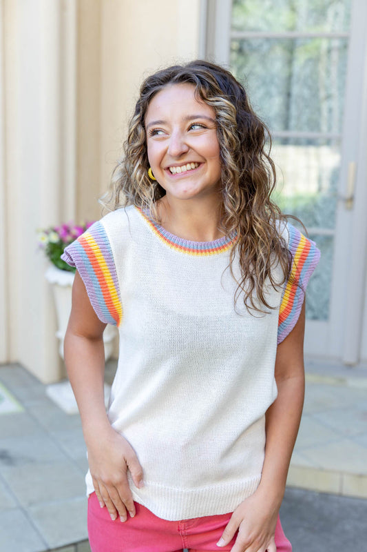 All Day Energy Cap Sleeve Top