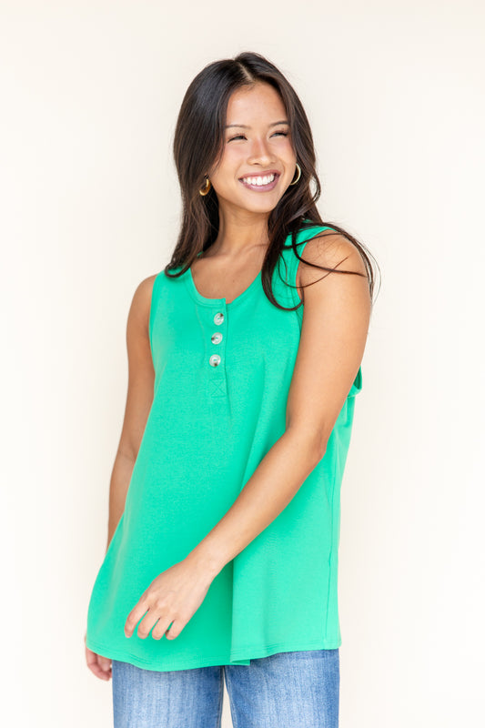 Can't Be Bothered Henley Tank Top