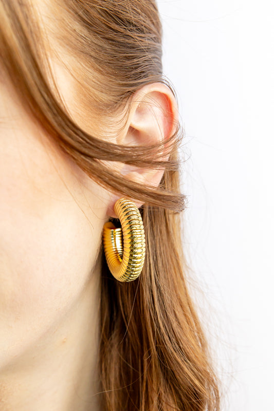 Textured Luxe Hoop Earrings