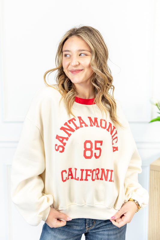 Santa Monica Retro Style Sweatshirt
