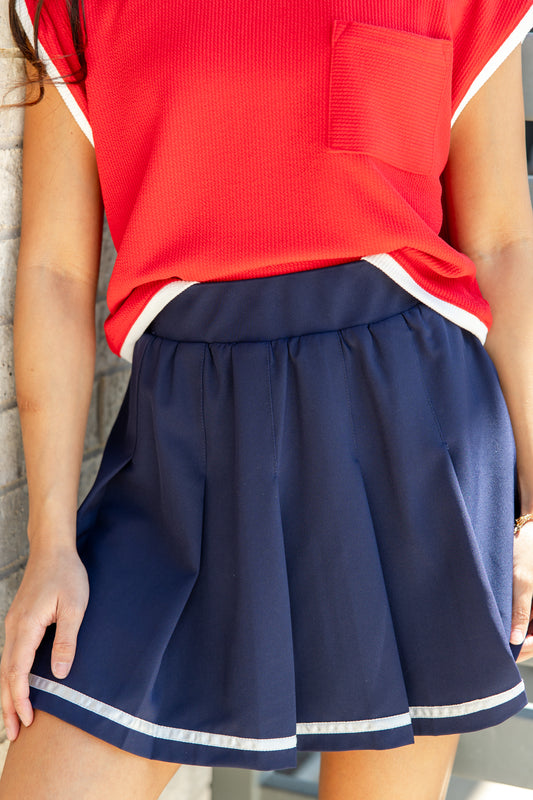 Folded Flair Pleated Skort