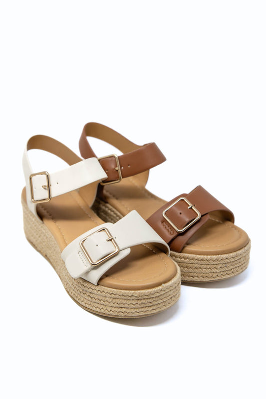 Sunshine Strut Espadrille Platform Adjustable Buckle Sandals