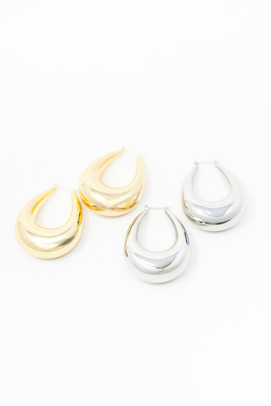 Shine On Me Teardrop Hoop Earrings