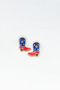 Kickin' It Red, White & Blue Earrings