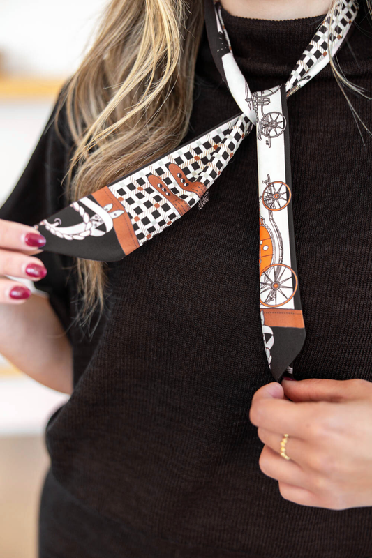 Royal Trot Skinny Scarf