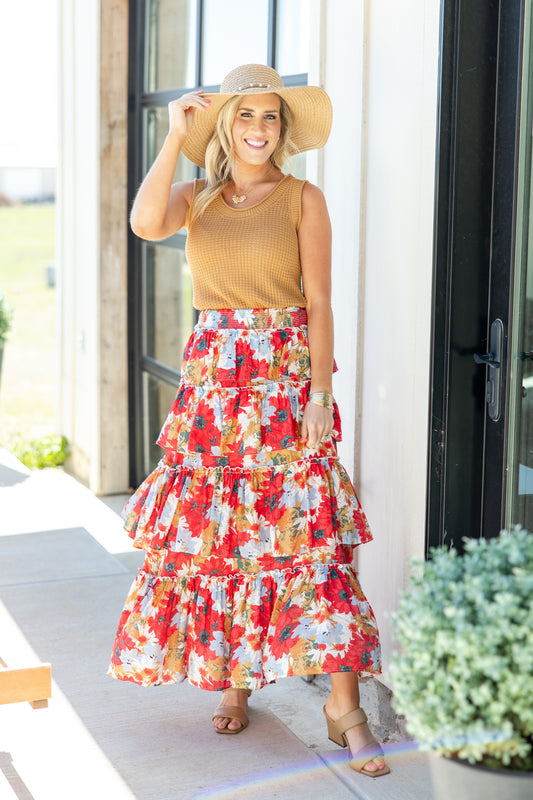 Dream On Tiered Maxi Skirt
