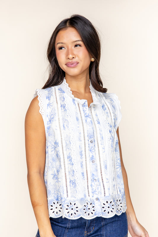 Charming Moments Sleeveless Blouse