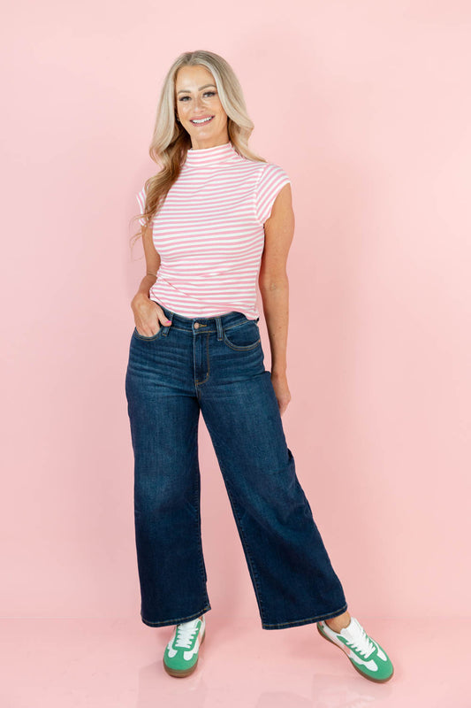 Long Story Short Crop Wide Leg Jeans