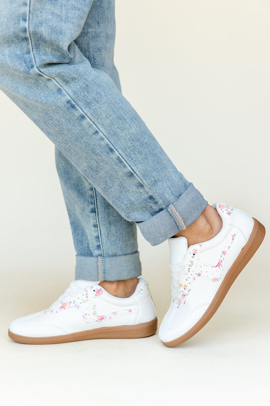 Lovebug Lace Floral Sneakers