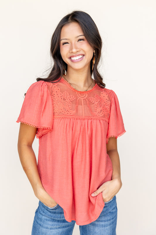 Dazed In Love Short Sleeve Blouse