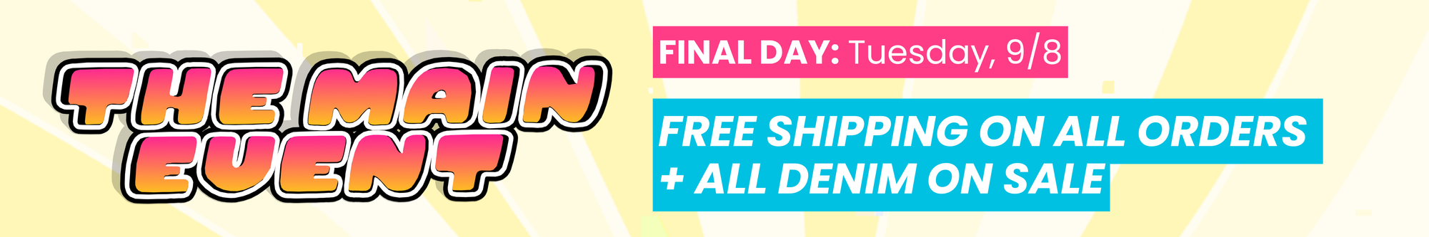 Day 7 - Free shipping on all orders + all denim on sale