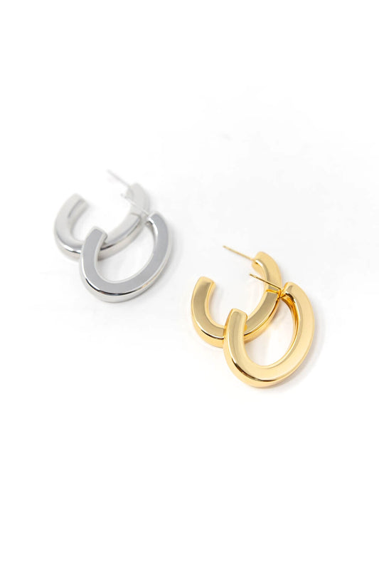 Polished Aura Oval Hoops