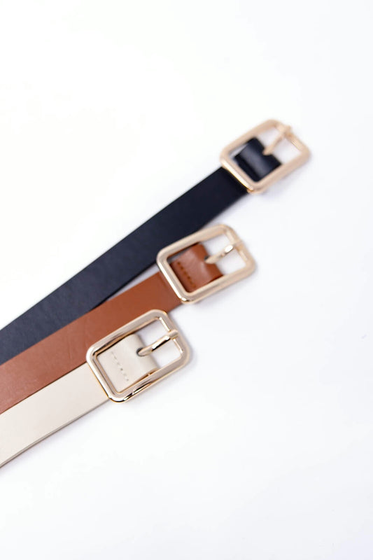 Flawless Fit Rectangle Buckle Belt