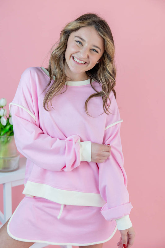 Easy Does It Matching Crewneck And Skort Set