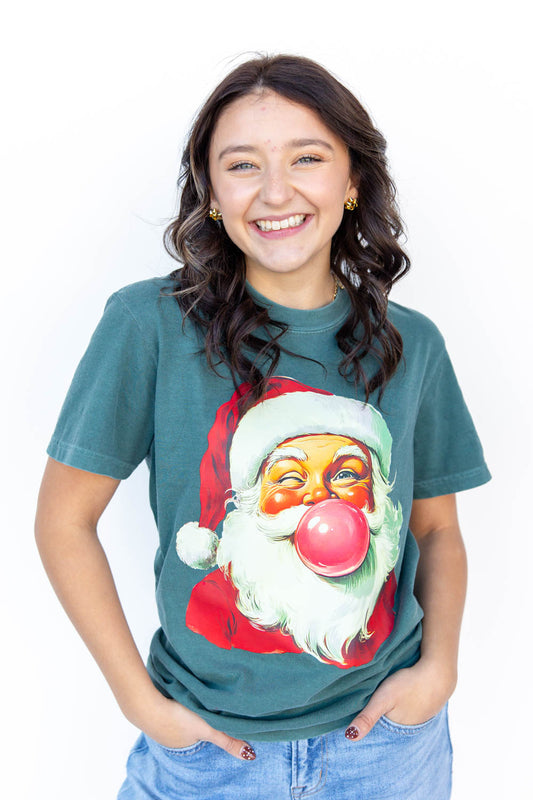 Bubblegum Santa Graphic Tee