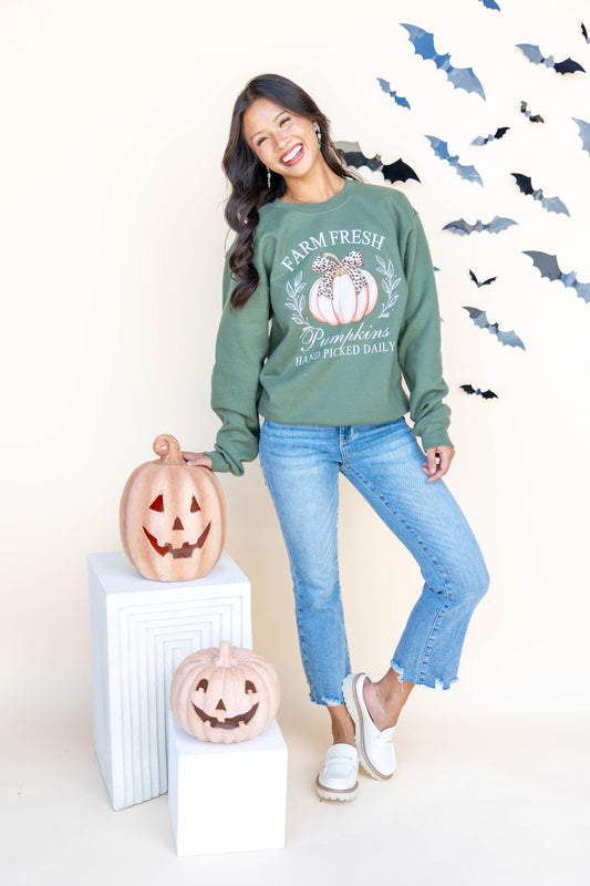 Farm Fresh Pumpkins Crewneck Sweatshirt