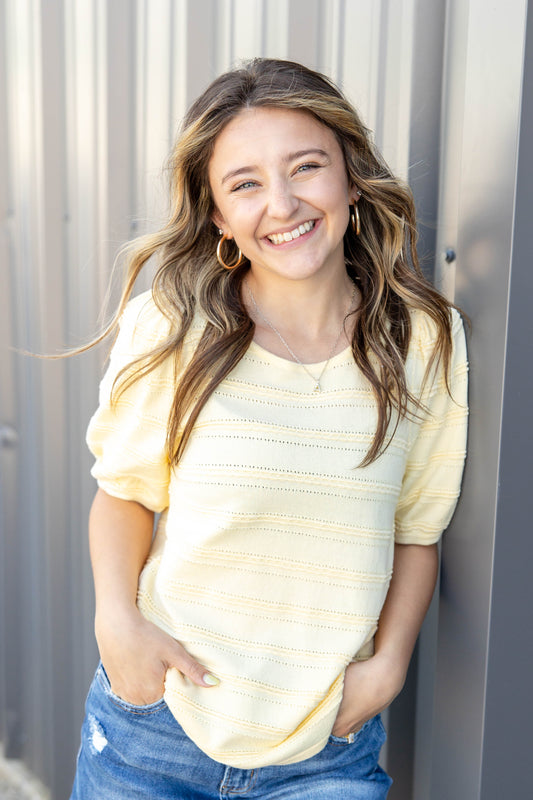 Candyfloss Cutie Balloon Sleeve Top