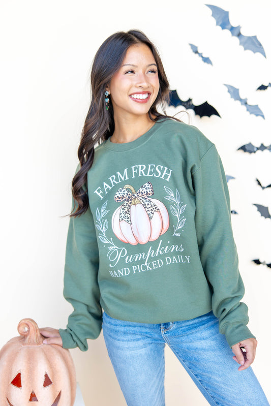 Farm Fresh Pumpkins Crewneck Sweatshirt