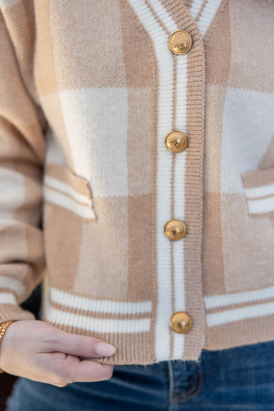 Layered Intentions Plaid Cardigan Sweater