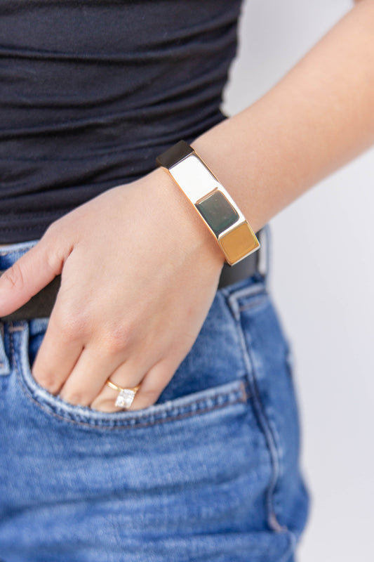 Geometric Edge Bangle Bracelet