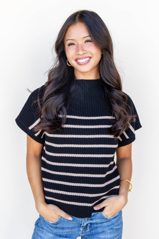 Just My Stripe Short Sleeve Top