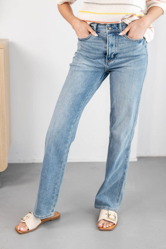 Walk This Way Tummy Control Slim Straight Leg Jeans