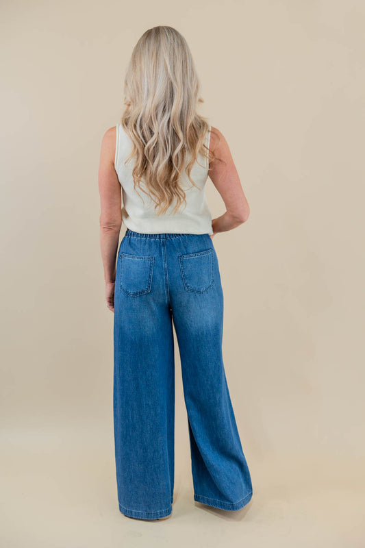 Almost Famous Featherweight Palazzo Jeans