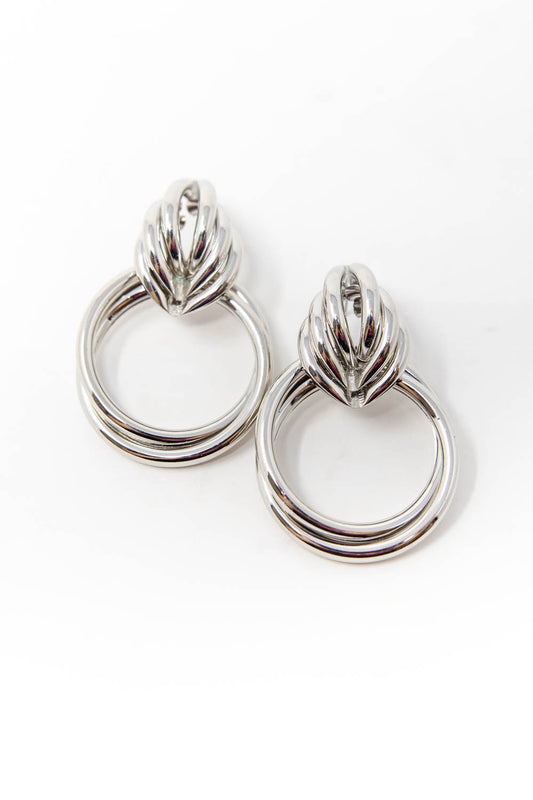 Platinum Twist Earrings